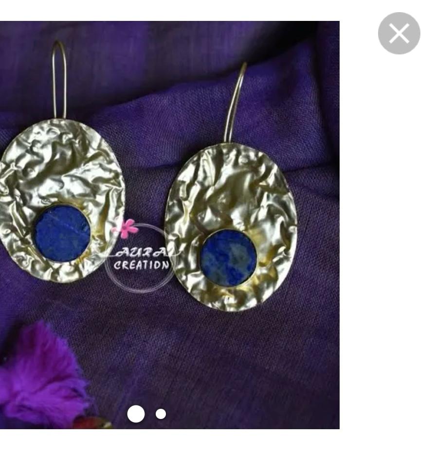 Brass Resin Earrings